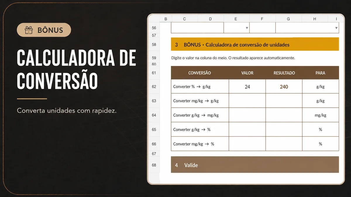 Bônus: calculadora de conversão de unidades